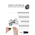 Yedek Oje Fırçası 50li Aplikatörlü Set  - Tırnak Cila Fırçası