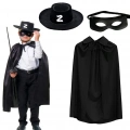 Zorro Pelerin Şapkası Ve Maske Seti Çocuk Boy