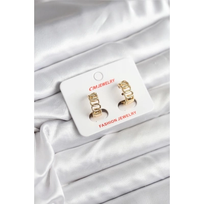 14K Gold Renk Kaplama Samanyolu Model CM Kadın Küpe