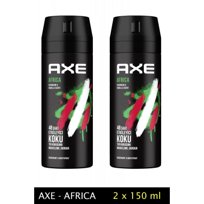 2 Adet Axe Africa Erkek Deodorant Sprey 150 ml