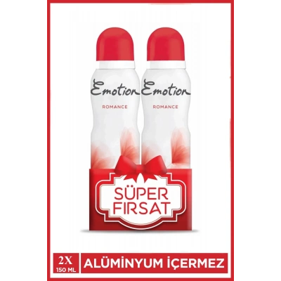 2 Adet Emotion Romance Kadın Vegan Deodorant 150 Ml Hızlı Kurur, Leke Bırakmaz