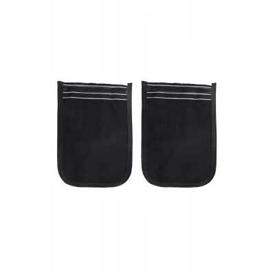 2 Adet Osmanlı Kalın Siyah Banyo Hamam Kesesi 25x17 Cm