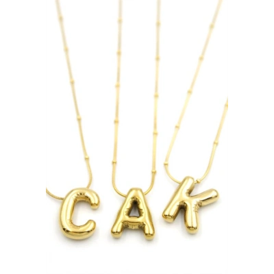 24lü Harf Kolye Seti - Altın