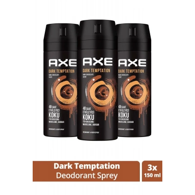 3 Adet Axe Dark Temptatıon Bay Parfüm Kofre 150 ml