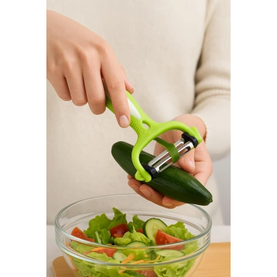 3 Başlıklı Plastik Soyacak Yeşil