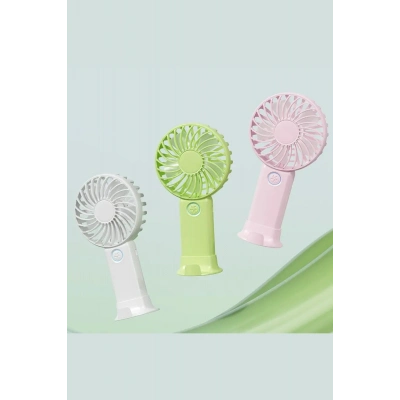 3 Hız Kademeli Şarjlı Sessiz El Vantilatörü Telefon Tutucu Özellikli El Masa Fanı