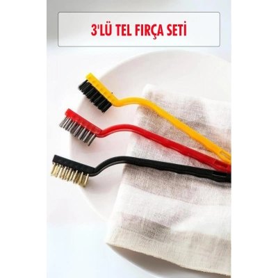 3lü Tel Fırça Seti