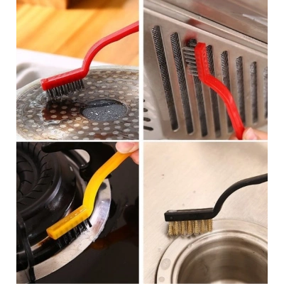 3 Parça Tel Fırça Detaylı Temizlik Seti