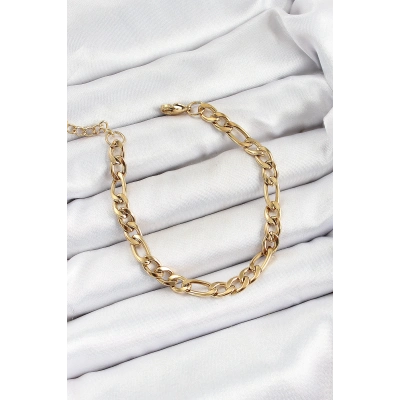 316L Çelik Gold Renk Zincir Erkek Bileklik