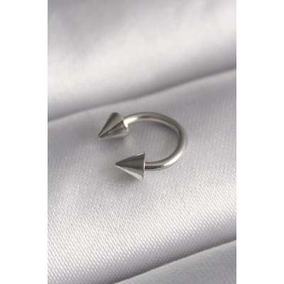 316L Çelik Gümüş Renk Halka Çivi Model Kadın Piercing