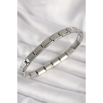 316L Çelik Gümüş Renk İnce Yazılı Nomination Kadın Bileklik