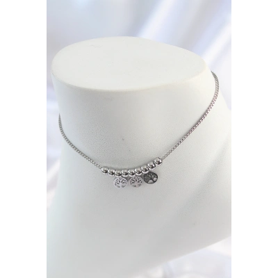 316L Çelik Gümüş Renk Yaşam Ağacı Model Kadın Halhal