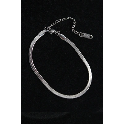 316L Çelik İtalyan Model Gümüş Renk Erkek Bileklik