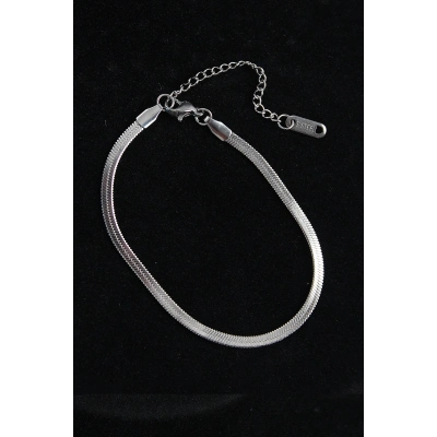 316L Çelik İtalyan Model Gümüş Renk Erkek Bileklik