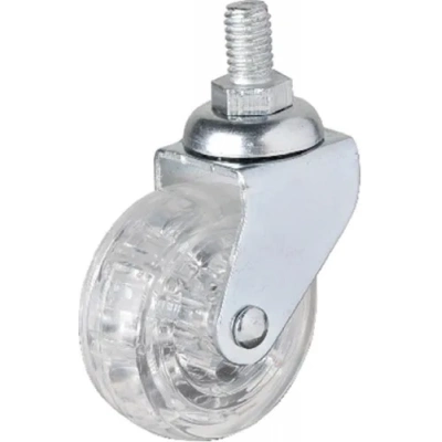 326 - 50x20 Mm Şeffaf Makaralı Vidalı Teker 4 Adet