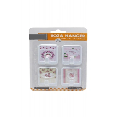 4 lü Roza Yapışkanlı Askı 4,5X6cm