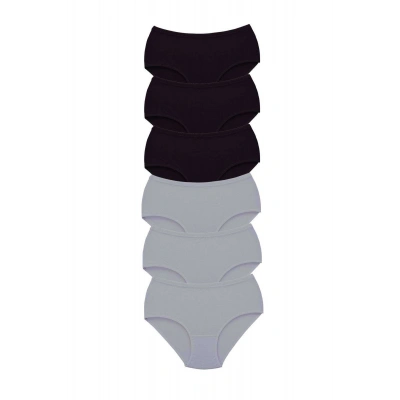 6 Adet Tutku Kadın Yüksek Bel Bato Kalın Lastik Külot S3