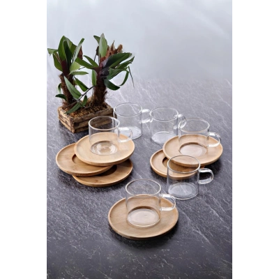 6 Lı Cam Çay Fincanı Seti 200 ml