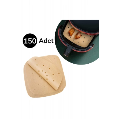 Bfs 150 Adet Air Fryer Pişirme Kağıdı Tek Kullanımlık Hava Fritöz Yağ Geçirmez Yapışmaz Gıda Pişir