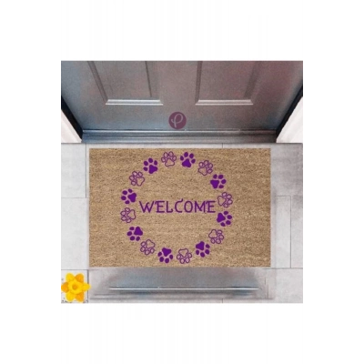 Bfs Kapı Önü Paspası Dekoratif Dijital Baskı Welcome P-2471