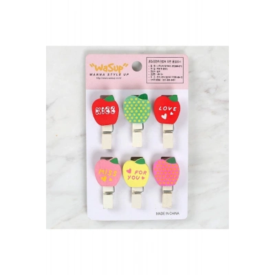 Bfs Dekoratif Elma Desenli Mandal 6Lı