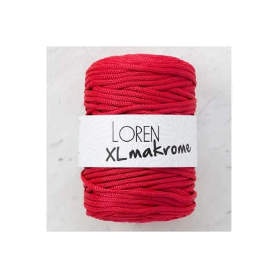 Loren XL Makrome Kırmızı El Örgü İpi - R048 - 33714