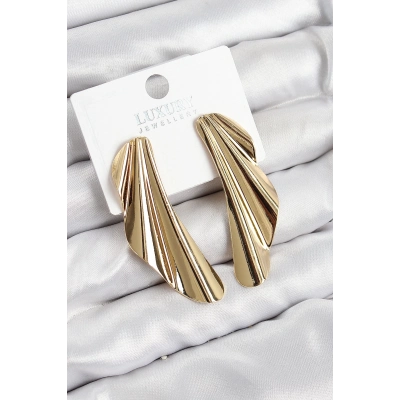 Bfs Pirinç Tül Model Gold Renk Kadın Küpe