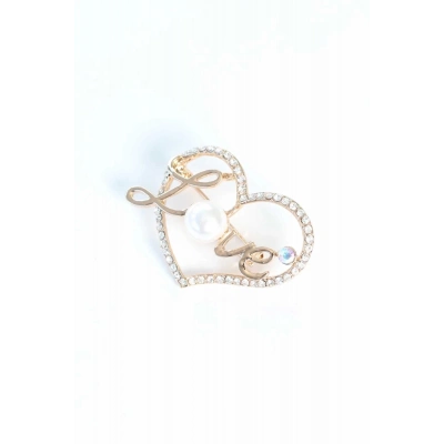 BFS Zirkon Taşlı Metal Broş