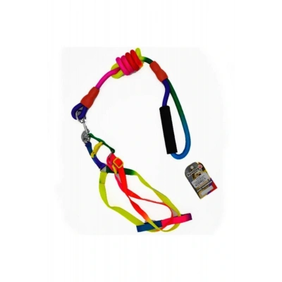 Euro Dog Köpek Göğüs Tasması Gökkuşağı 14 Mm 120 Cm