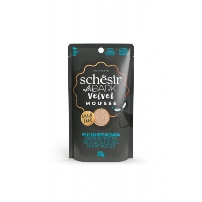Schesir After Dark Velvet Mousse Tavuklu Ve Bıldırcın Yumurtalı Yetişkin Kedi Yaş Maması 80 Gr
