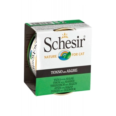 Schesir Ton Balıklı Ve Deniz Bitkili Jöleli Konserve Kedi Maması 85 Gr