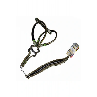 Euro Dog Köpek Uzatma Tasması ve Göğüs Tasması Takımı Kamuflaj 25 Mm 120 Cm
