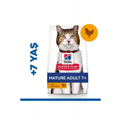 Hills Mature +7 Tavuklu Yaşlı Kedi Maması 1.5 Kg