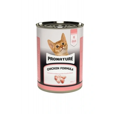 Pronature Tahılsız Tavuklu Ezme Yavru Konserve Kedi Maması 400 Gr