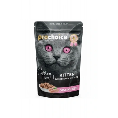 Pro Choice Tahılsız Kitten Tavuk Ve Ciğerli Yavru Konserve Kedi Maması 85 Gr