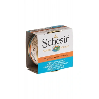 Schesir Broth Naturel Sauce Çipura Ve Ton Balıklı Yetişkin Konserve Kedi Maması 70 Gr
