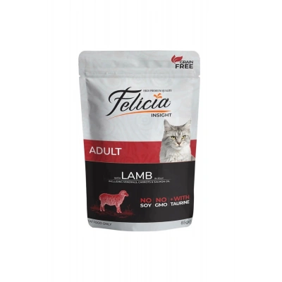 Felicia Tahılsız Kuzu Etli Pouch Yetişkin Konserve Kedi Maması 85 Gr
