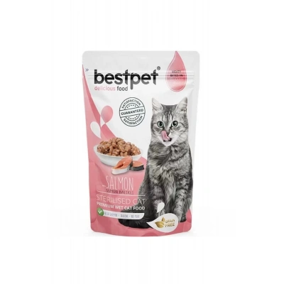 Bestpet Sterilised Jelly Pouch Somonlu Kedi Maması 85 Gr