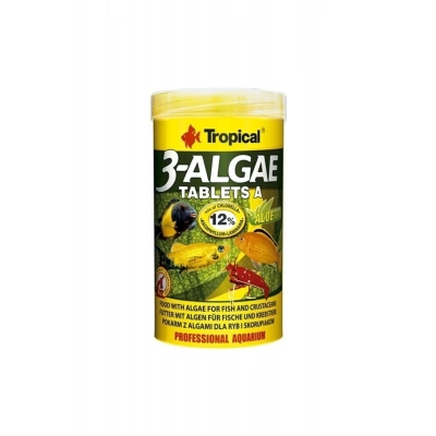 3-Algae Tablet A Tatlı ve Tuzlu Su Balıkları için Yosunlu Yem 36 Gr 80 Adet