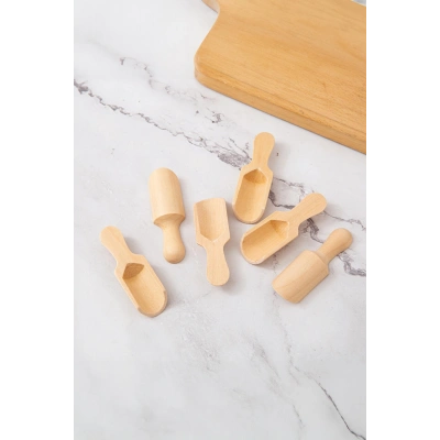 6’lı Ahşap Baharat Kaşığı