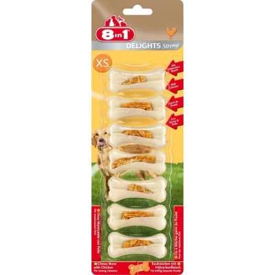 8in1 Delights Tavuklu Köpek Ödül Kemiği 1 Adet 40 Gr