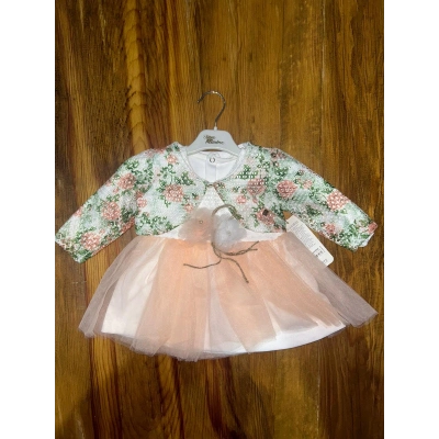 9-18 aylık prenses elbise pudra