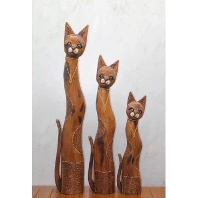 Ahşap 3lü Kedi Seti 1 Metre Model 1