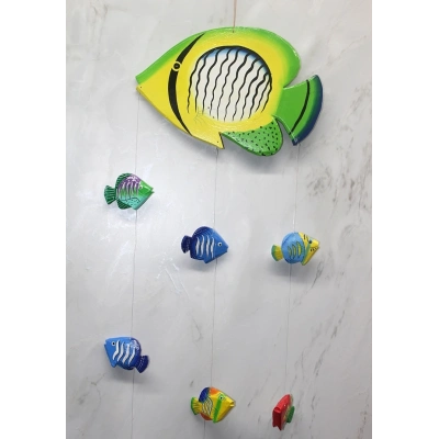 Ahşap Balıklı Rüzgar Çanı Sayang-2