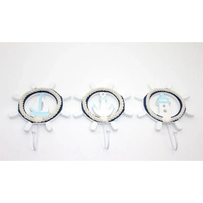 Ahşap Marin Dümenli Askılık Alk2476