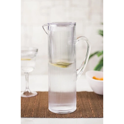 Akilik Barok 1,5 Lt Şeffaf Sürahi (Buzdolabı Kapak Rafına Sığar)