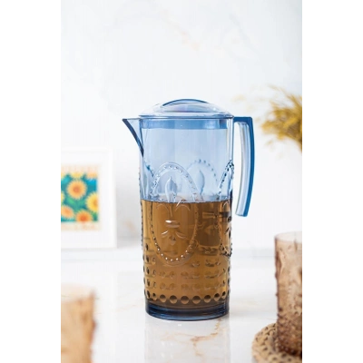 Akrilik Magic 2,3 Lt Lacivert Sürahi ( Cam Değildir !!! )