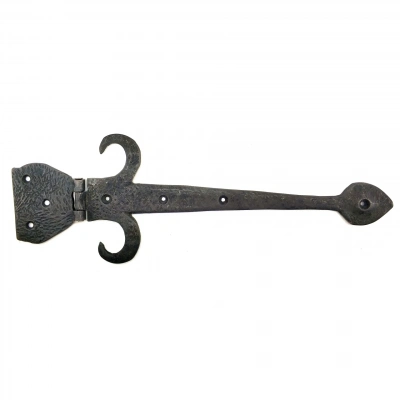 Antika Tarz Dekoratif Pirinç Kuyruklu Çanak Menteşe - 137x390 Mm, Oksit