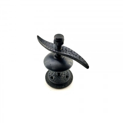 Antika Tarz Dekoratif Pirinç Pervane Panjur Stoperi - 110x110 Mm, Oksit