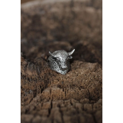 Ayarlanabilir Bufalo Tasarımlı Erkek Yüzük